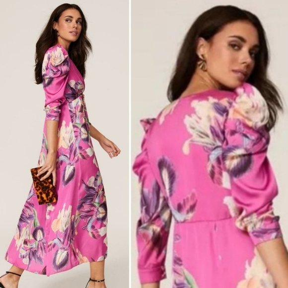 NWT! PatBo Pink Floral Dress Size 4 - Picture 2 of 13